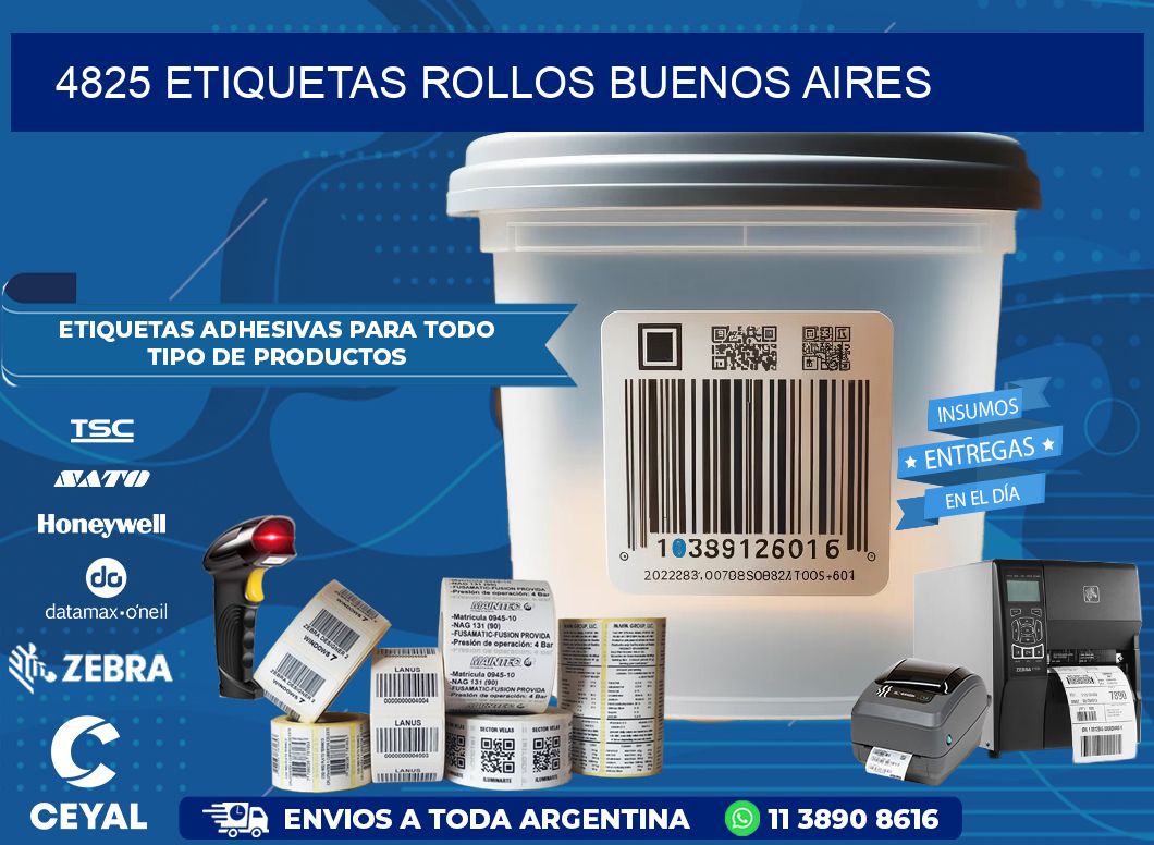 4825 etiquetas rollos buenos aires