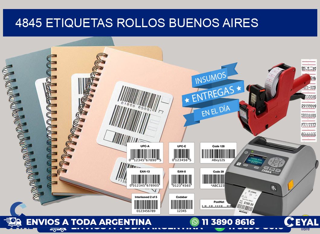 4845 etiquetas rollos buenos aires