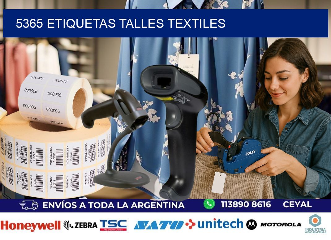 5365 ETIQUETAS TALLES TEXTILES