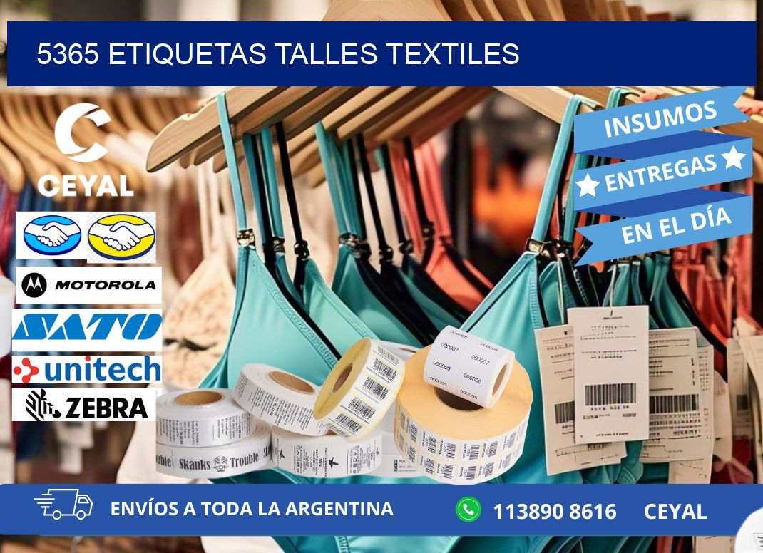 5365 ETIQUETAS TALLES TEXTILES
