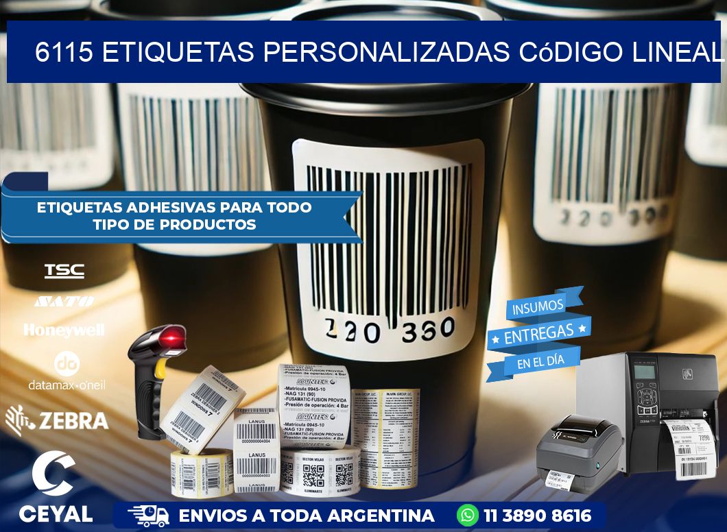 6115 Etiquetas personalizadas código lineal