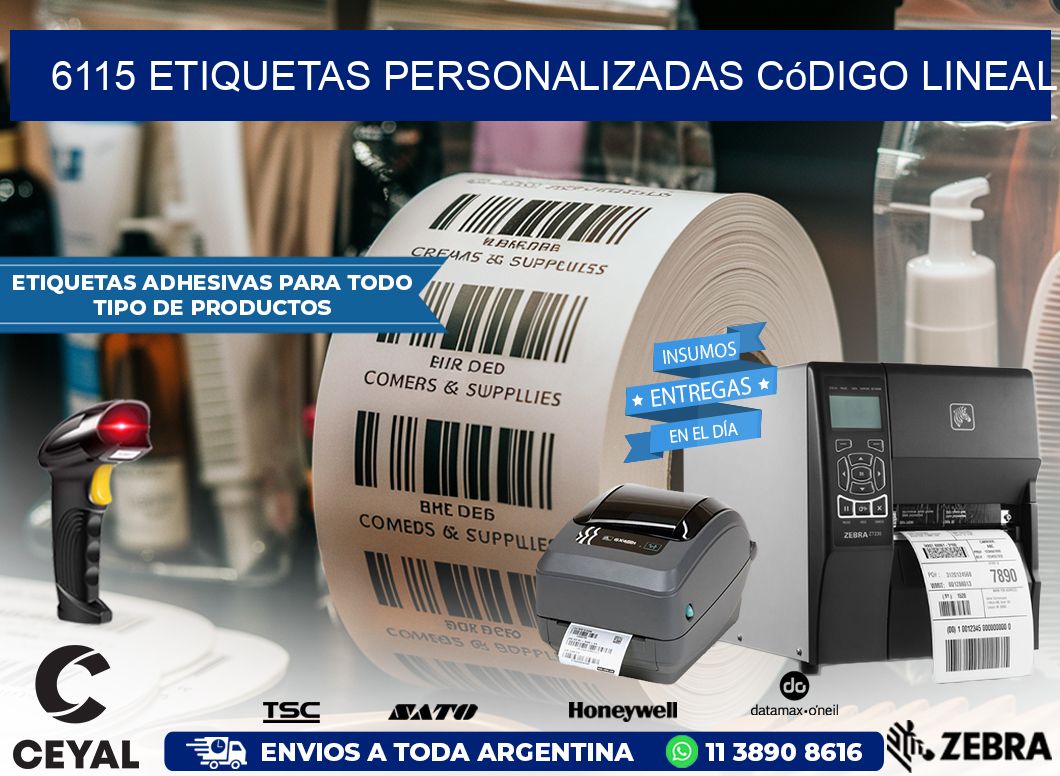 6115 Etiquetas personalizadas código lineal