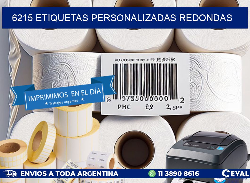 6215 Etiquetas personalizadas redondas