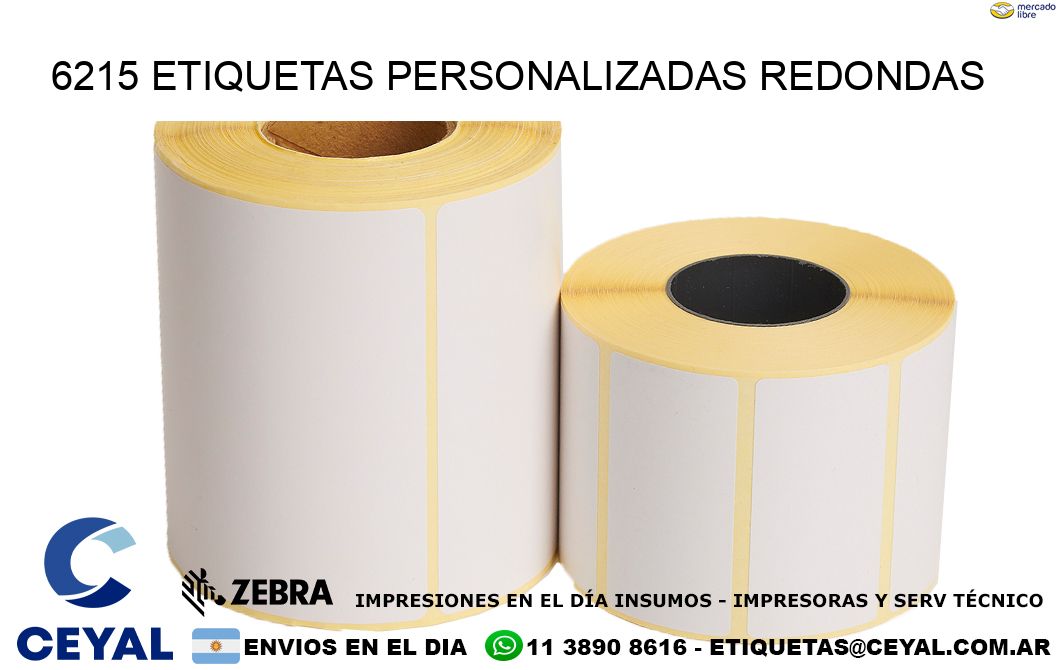 6215 Etiquetas personalizadas redondas