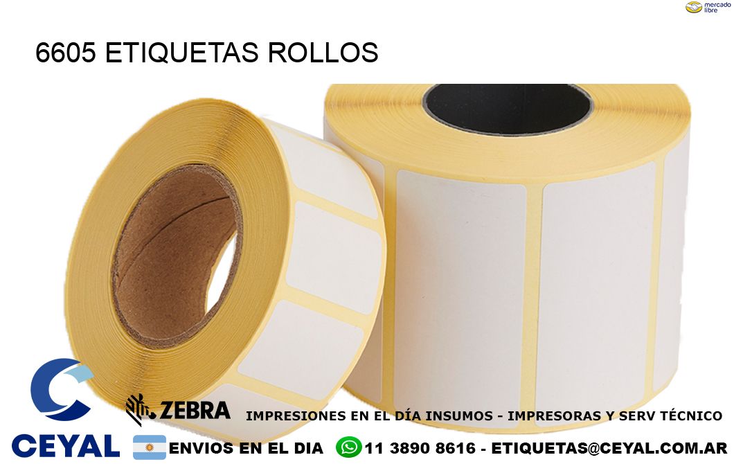 6605 etiquetas rollos