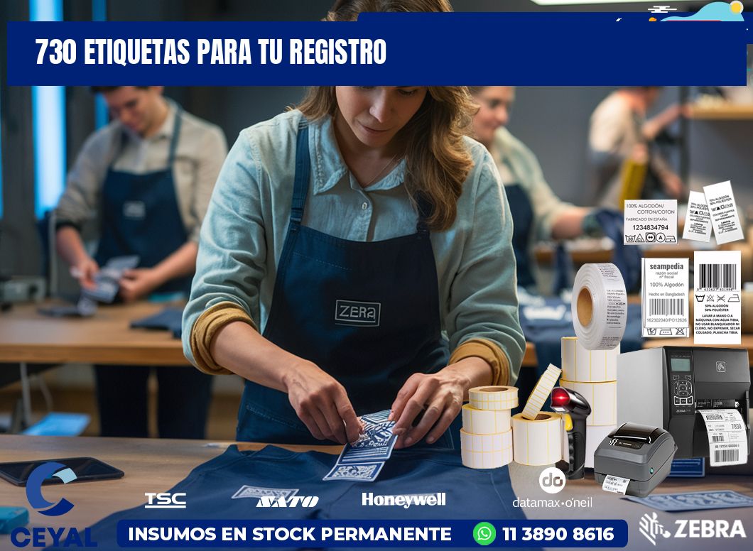 730 etiquetas para tu registro
