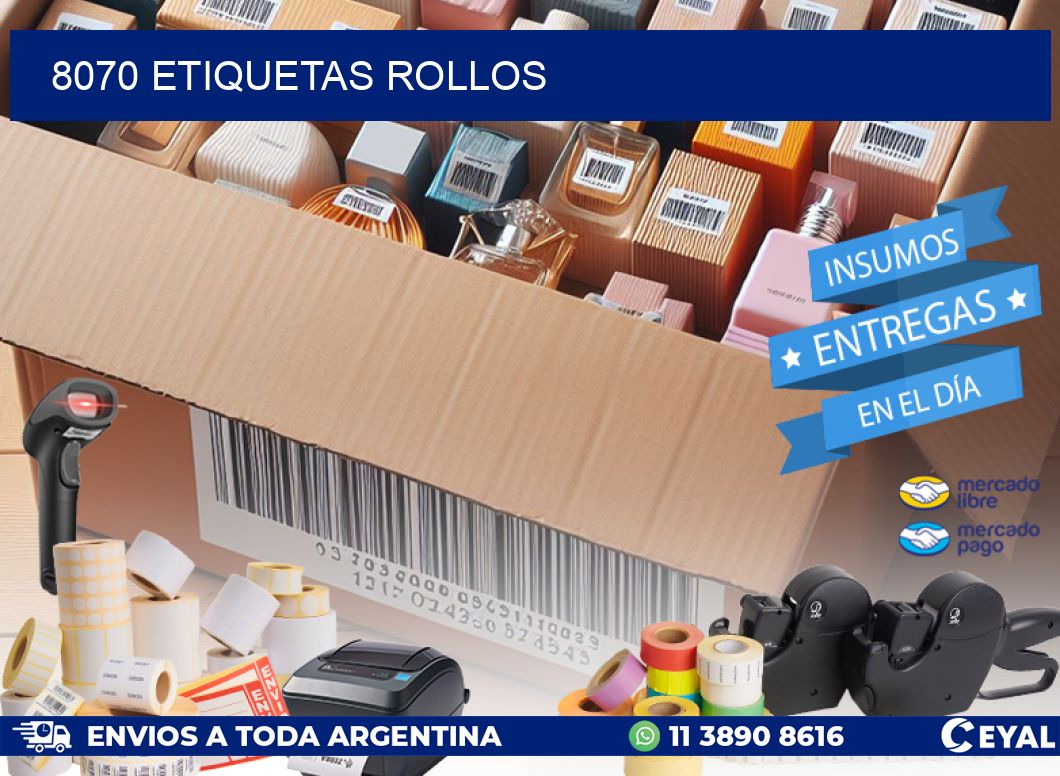8070 etiquetas rollos
