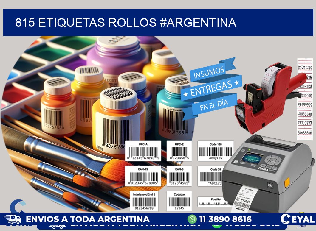 815 etiquetas rollos #ARGENTINA