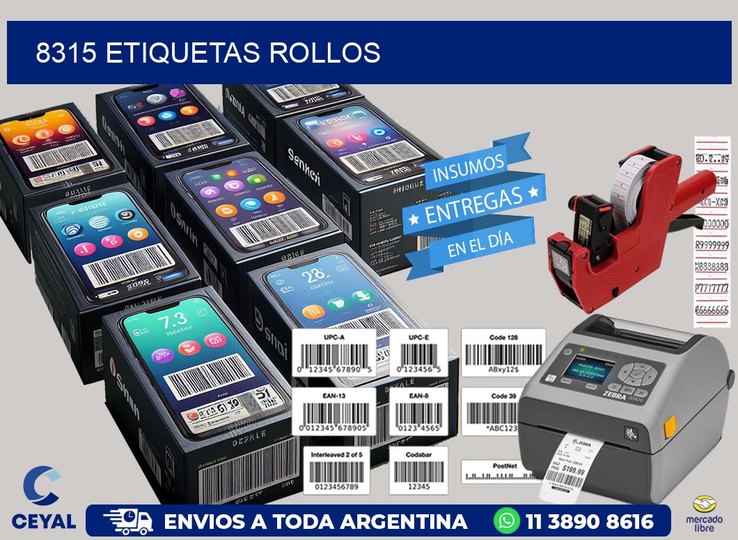 8315 etiquetas rollos