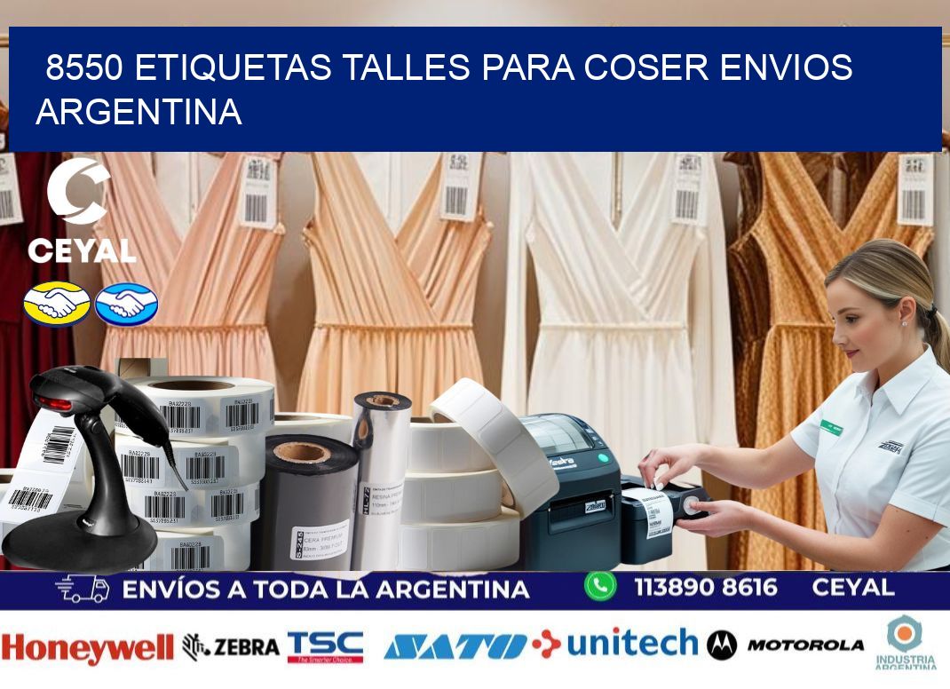 8550 ETIQUETAS TALLES PARA COSER ENVIOS ARGENTINA