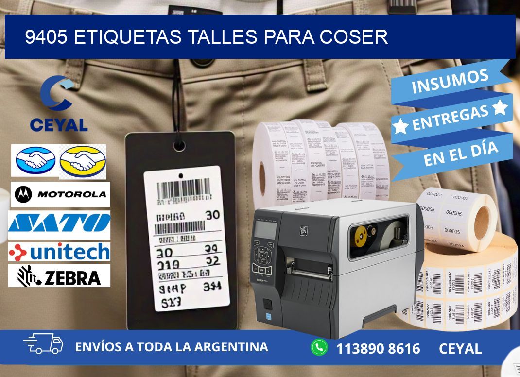 9405 ETIQUETAS TALLES PARA COSER