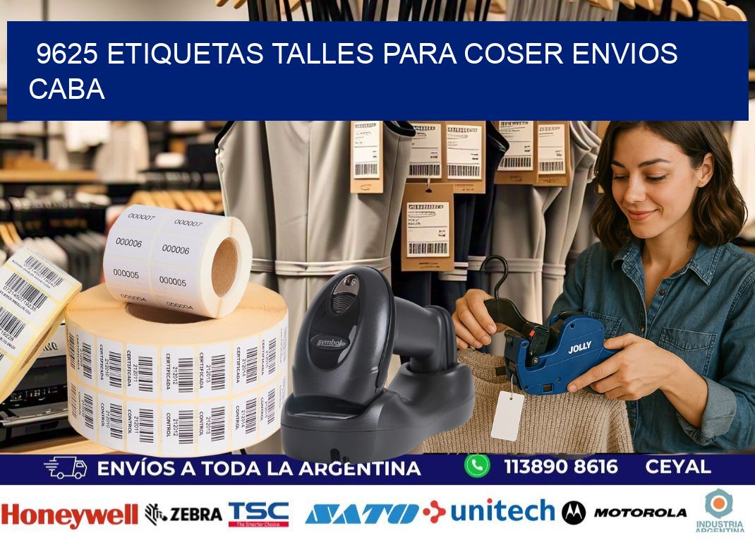 9625 ETIQUETAS TALLES PARA COSER ENVIOS CABA