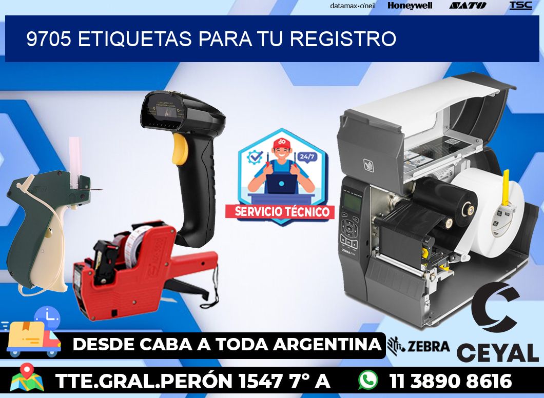 9705 etiquetas para tu registro