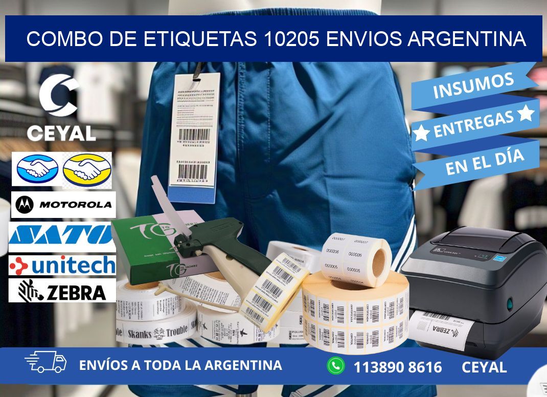 Combo de etiquetas 10205 ENVIOS ARGENTINA