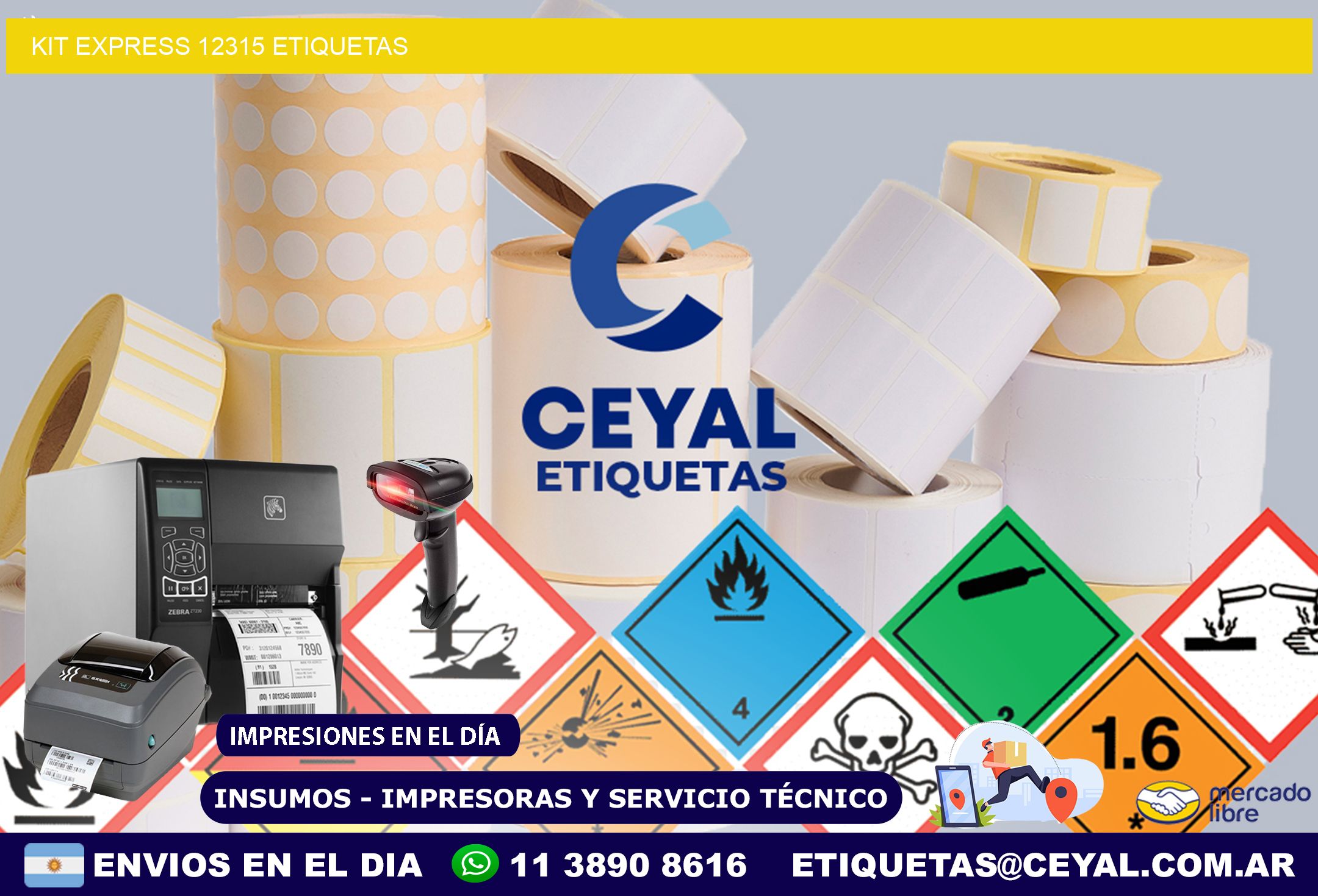 Kit express 12315 etiquetas