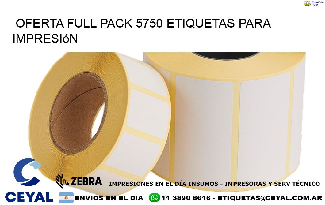 Oferta full pack 5750 etiquetas para impresión