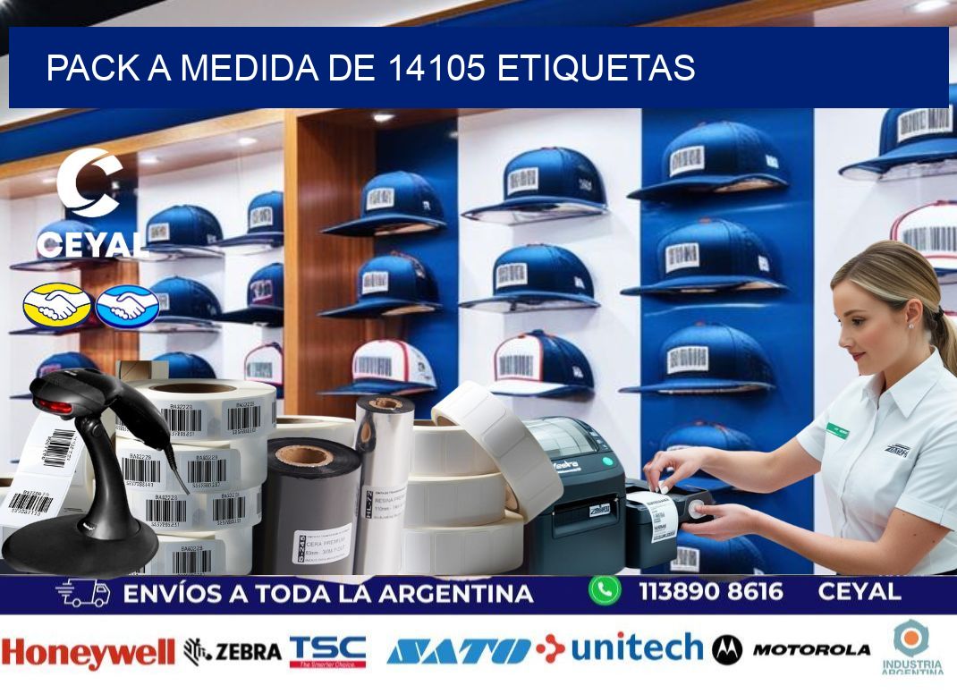 Pack a medida de 14105 etiquetas