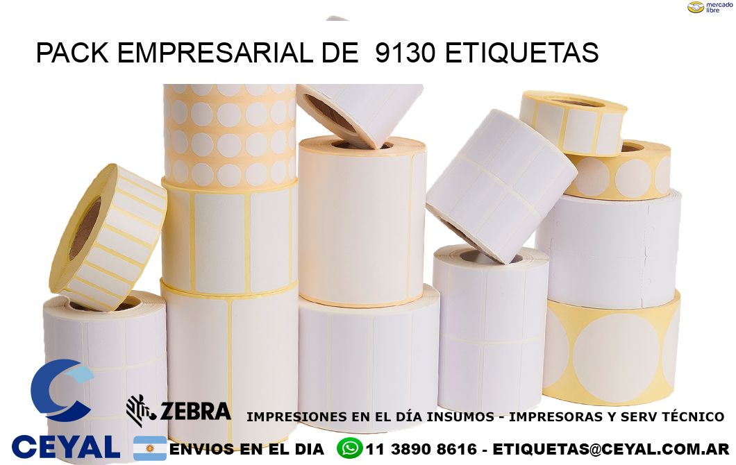 Pack empresarial de  9130 etiquetas