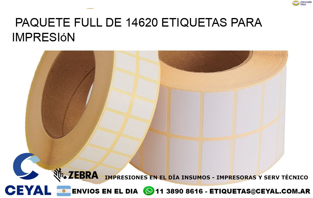 Paquete full de 14620 etiquetas para impresión