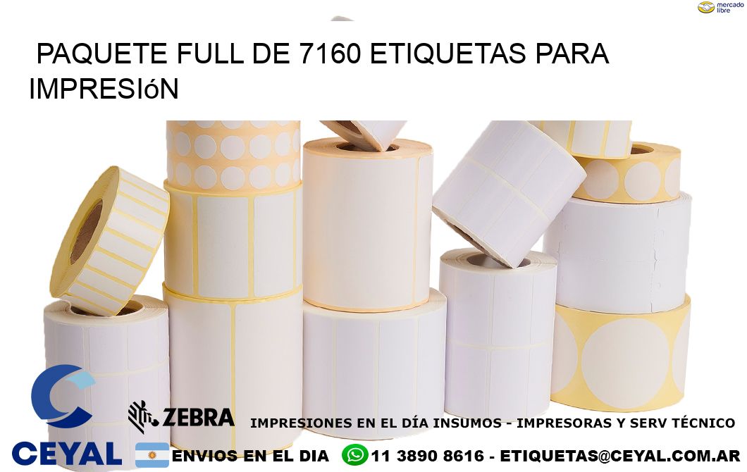 Paquete full de 7160 etiquetas para impresión