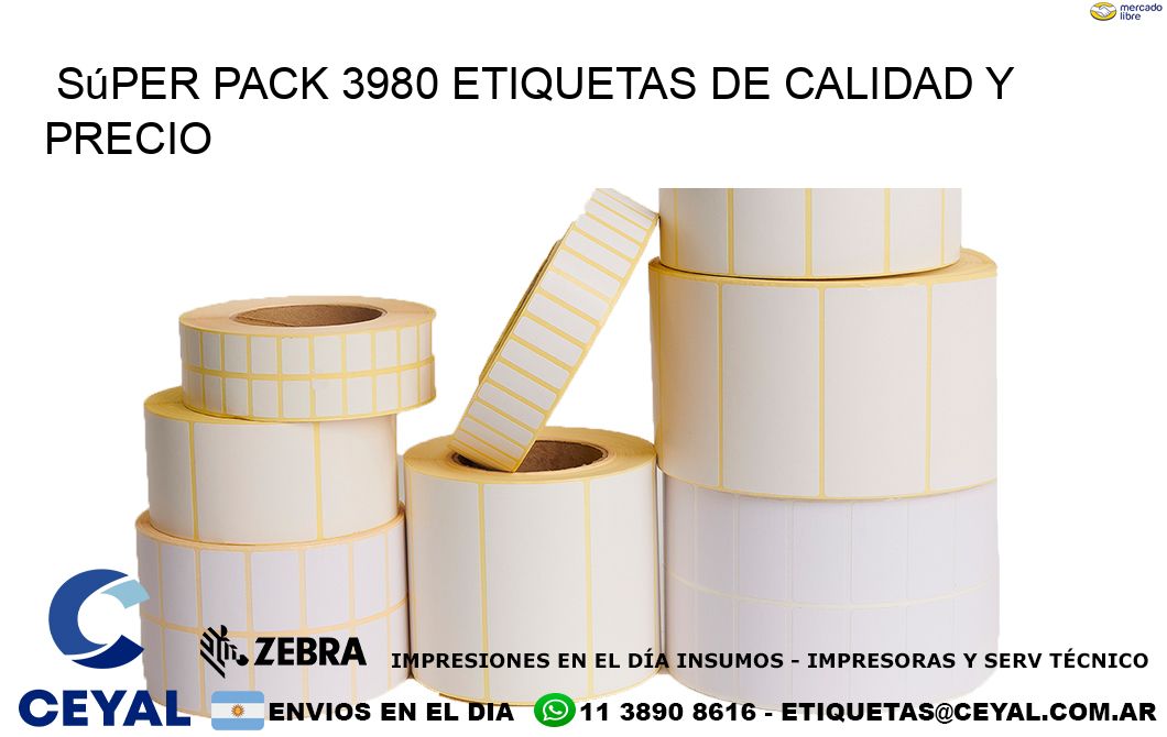 Súper pack 3980 etiquetas de calidad y precio