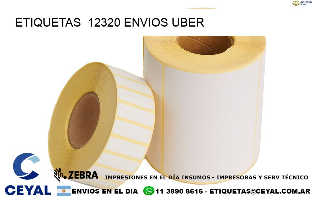 etiquetas  12320 ENVIOS UBER