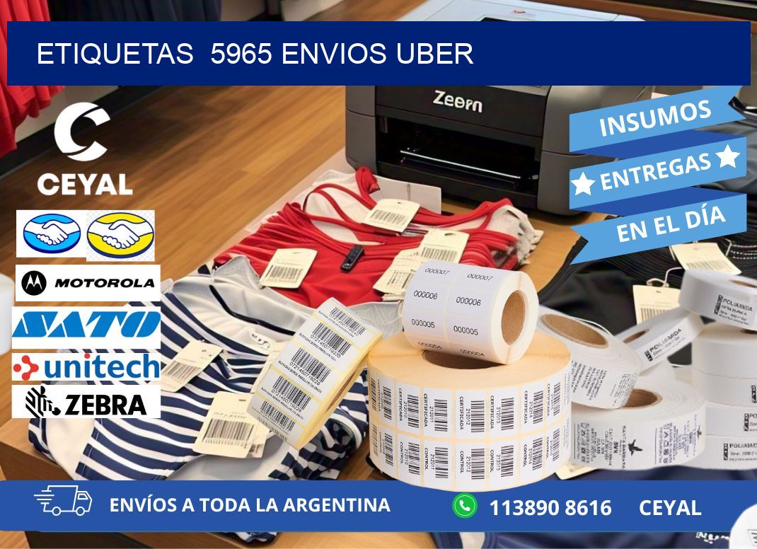 etiquetas 5965 ENVIOS UBER