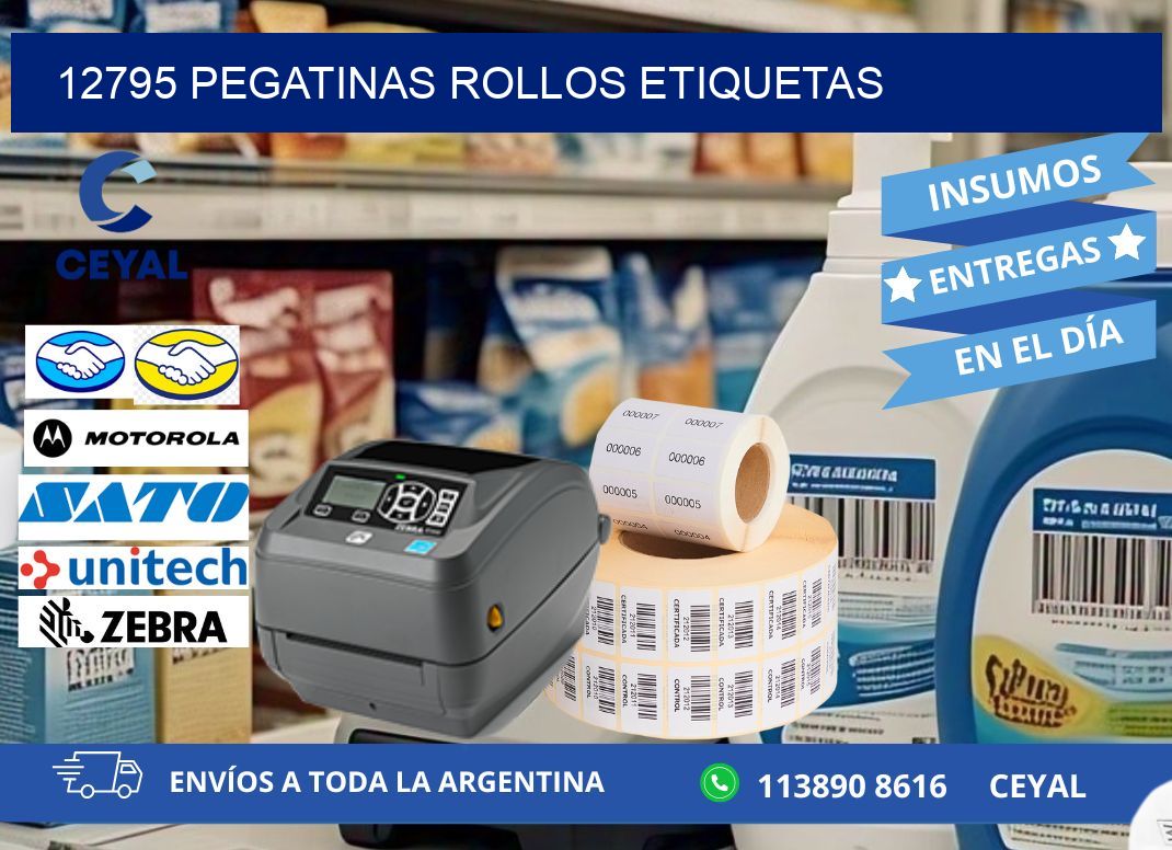 12795 Pegatinas rollos etiquetas