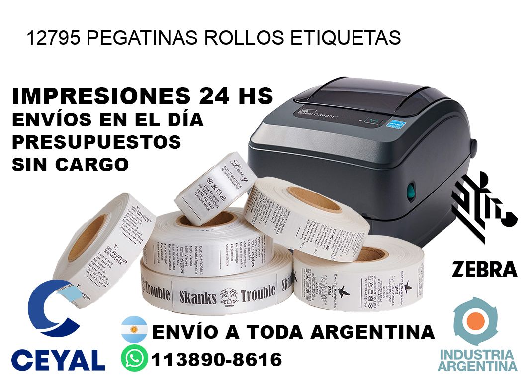 12795 Pegatinas rollos etiquetas
