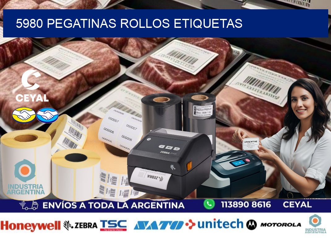 5980 Pegatinas rollos etiquetas