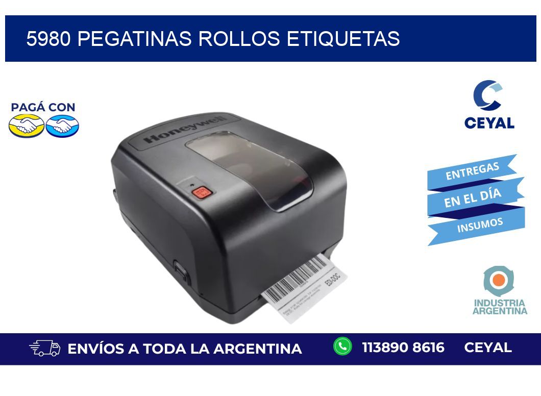 5980 Pegatinas rollos etiquetas