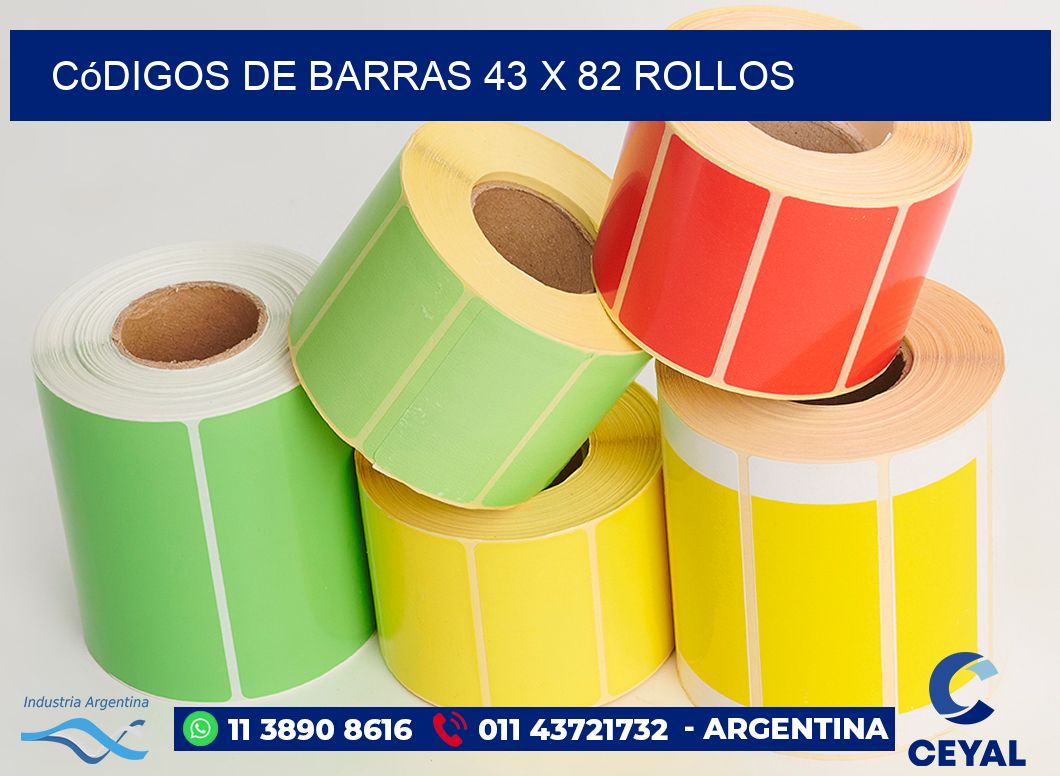 Códigos de Barras 43 x 82 ROLLOS