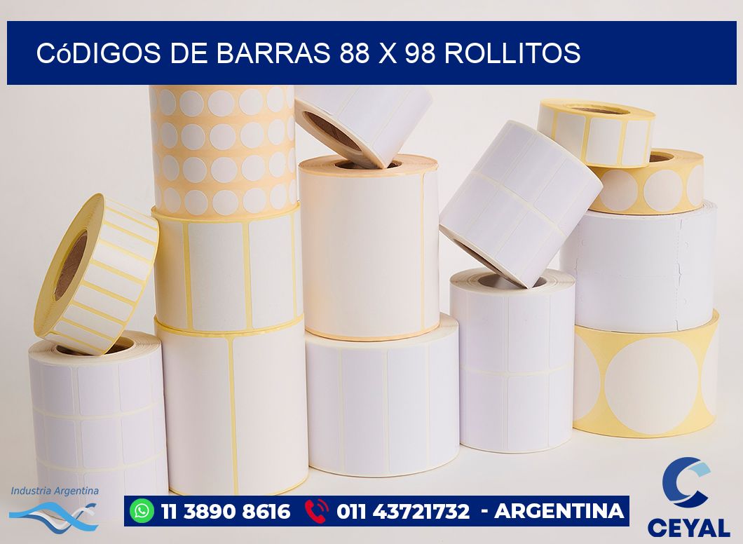 Códigos de Barras 88 x 98 rollitos