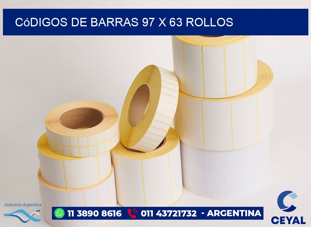 Códigos de Barras 97 x 63 ROLLOS