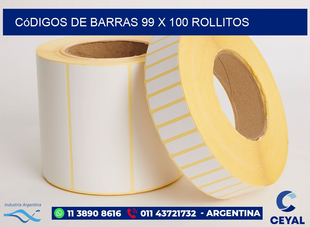 Códigos de Barras 99 x 100 rollitos