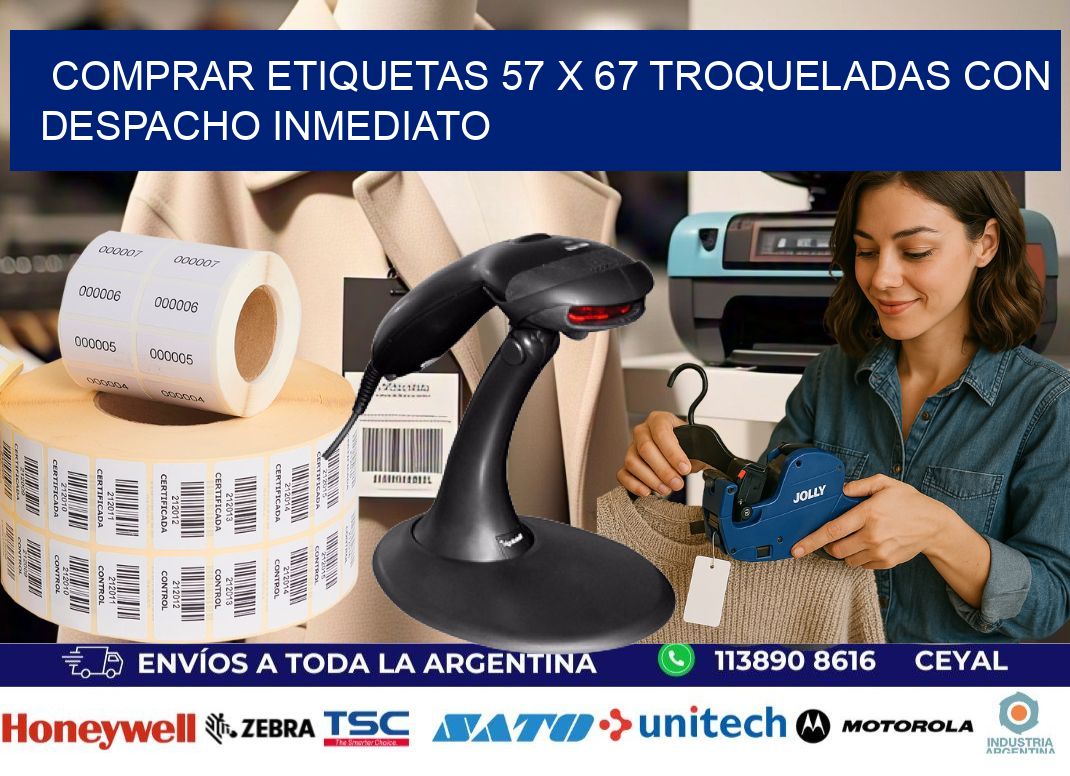 Comprar etiquetas 57 x 67 troqueladas con despacho inmediato