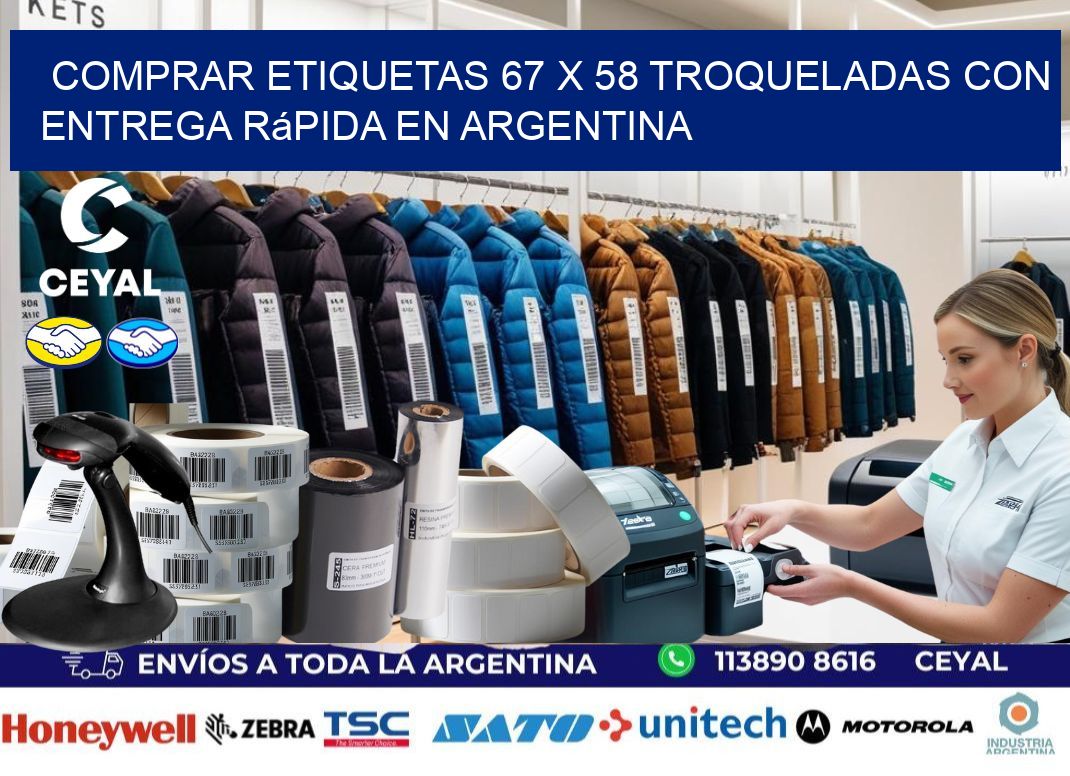Comprar etiquetas 67 x 58 troqueladas con entrega rápida en Argentina
