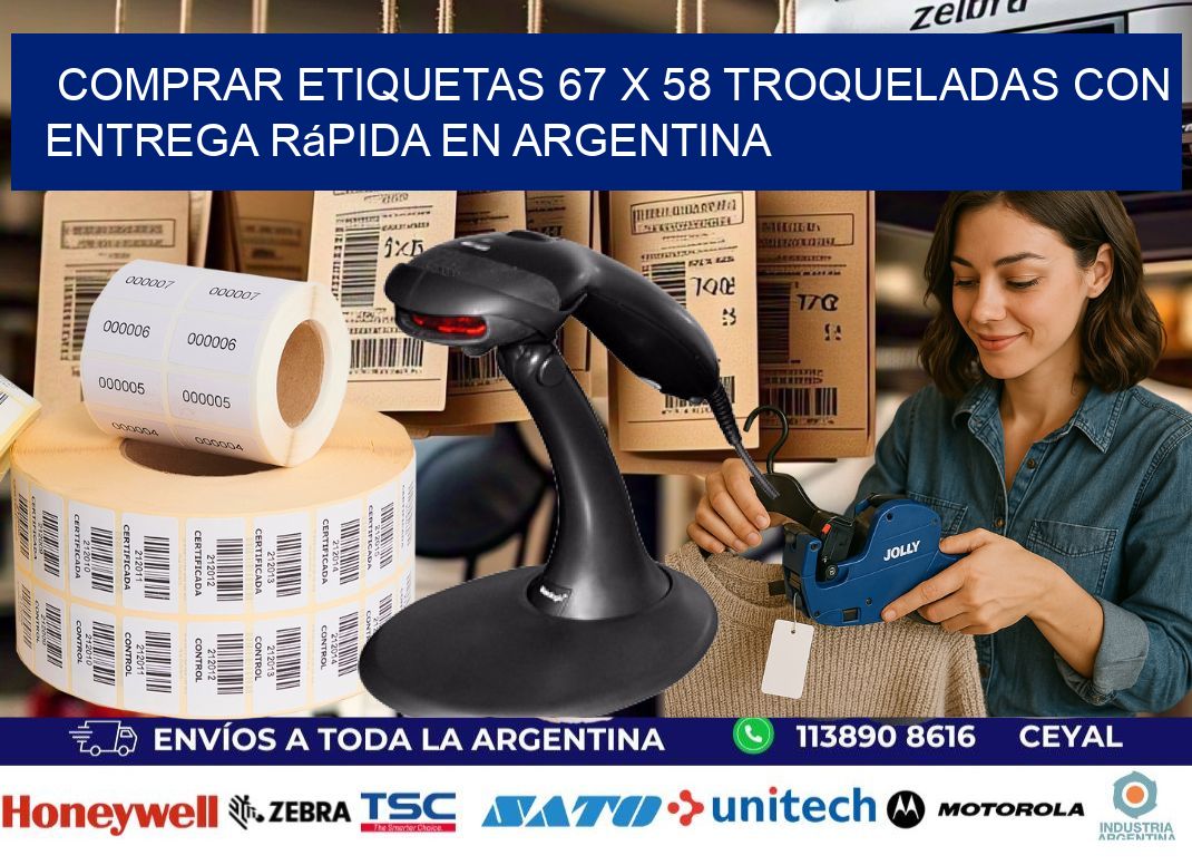 Comprar etiquetas 67 x 58 troqueladas con entrega rápida en Argentina