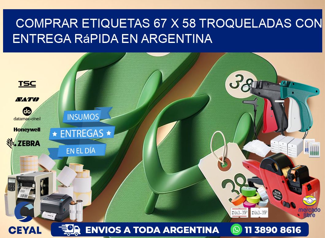 Comprar etiquetas 67 x 58 troqueladas con entrega rápida en Argentina