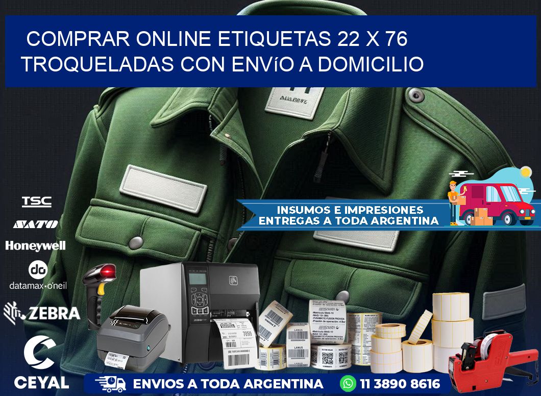 Comprar online etiquetas 22 x 76 troqueladas con envío a domicilio