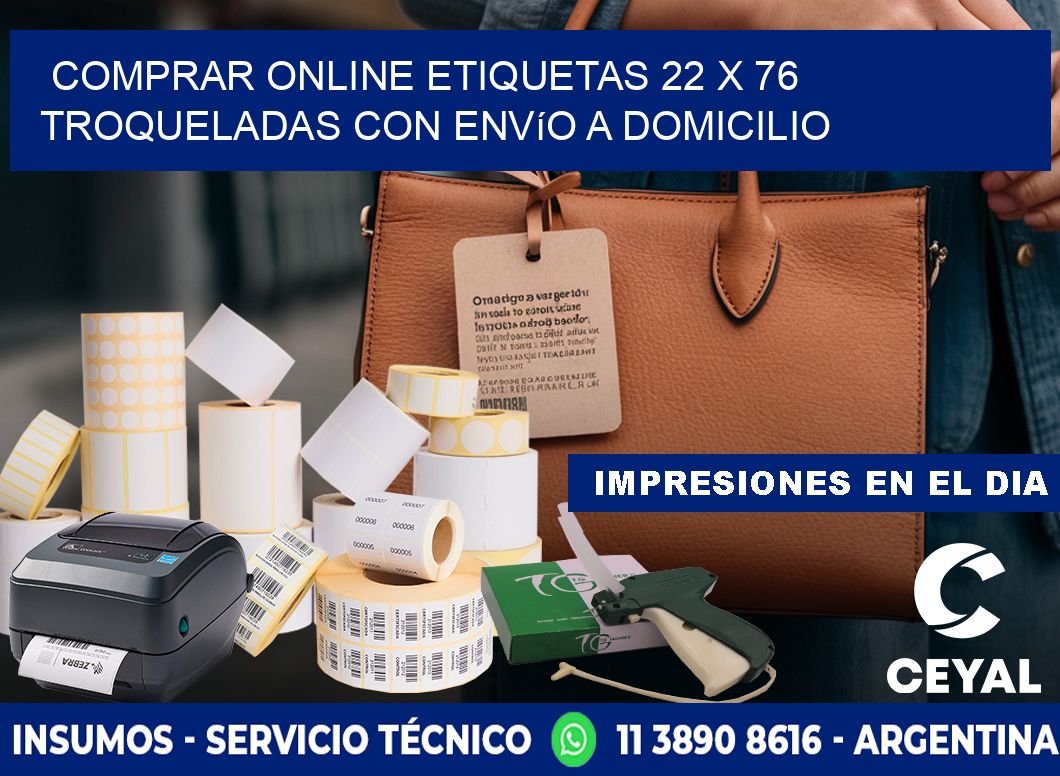 Comprar online etiquetas 22 x 76 troqueladas con envío a domicilio