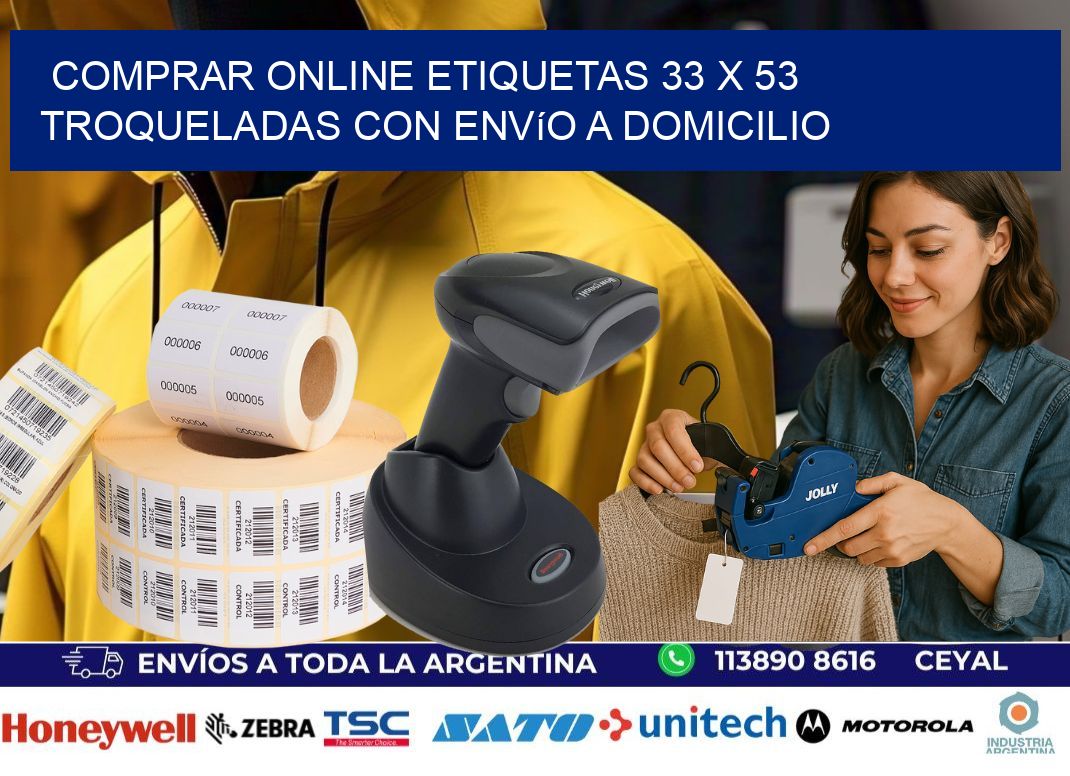 Comprar online etiquetas 33 x 53 troqueladas con envío a domicilio
