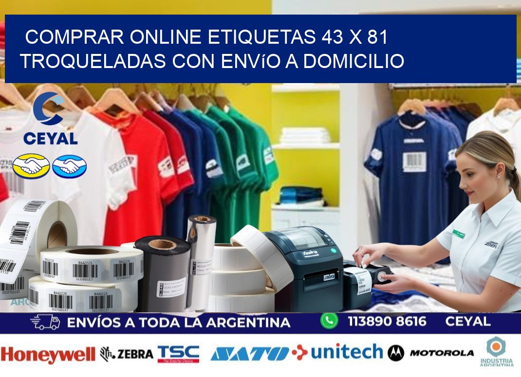 Comprar online etiquetas 43 x 81 troqueladas con envío a domicilio