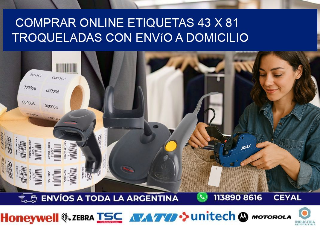 Comprar online etiquetas 43 x 81 troqueladas con envío a domicilio