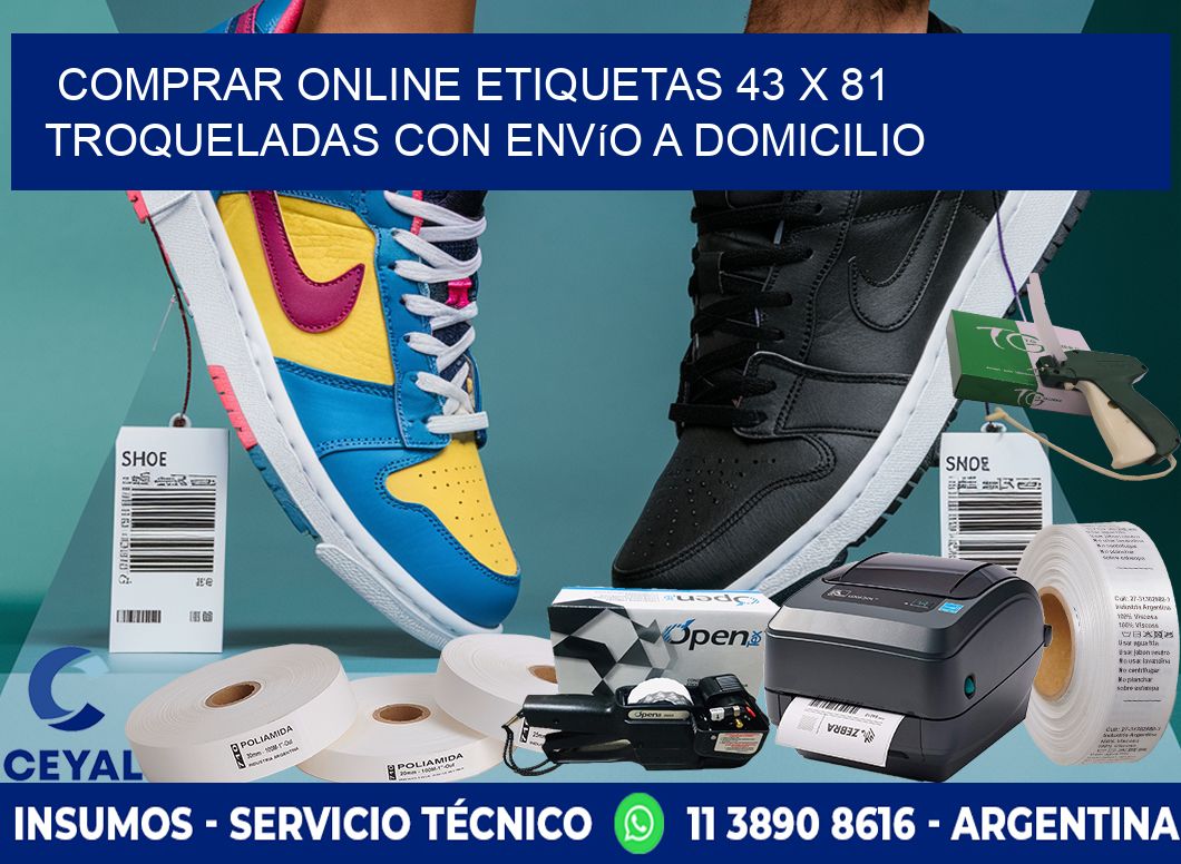 Comprar online etiquetas 43 x 81 troqueladas con envío a domicilio