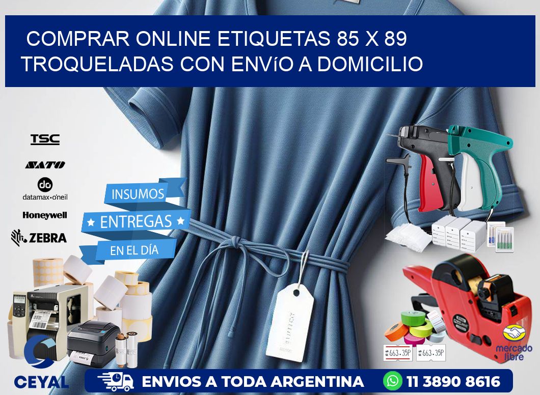 Comprar online etiquetas 85 x 89 troqueladas con envío a domicilio