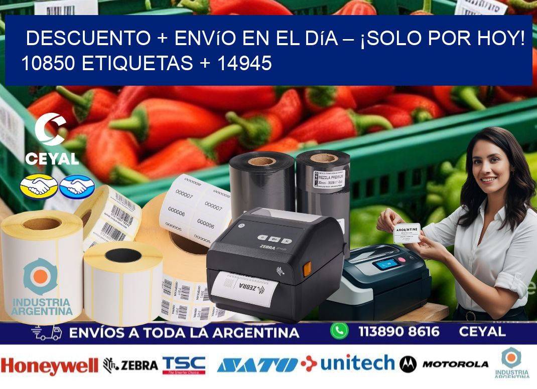 Descuento + envío en el Día – ¡Solo por Hoy! 10850 etiquetas + 14945