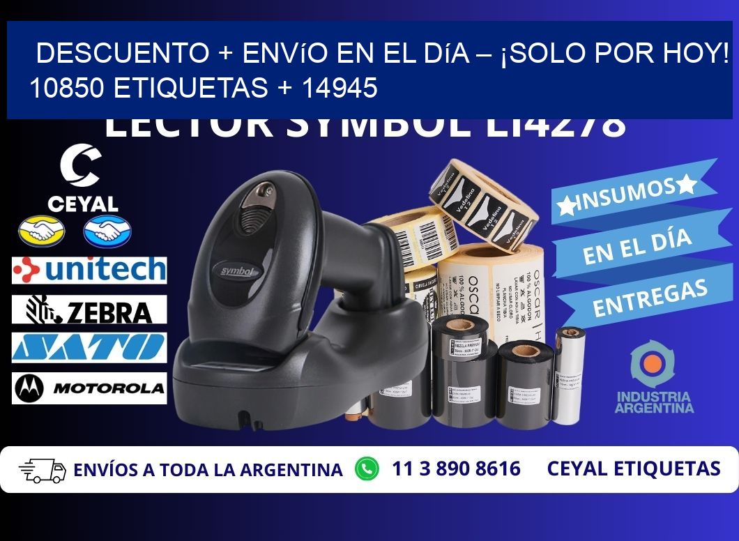 Descuento + envío en el Día – ¡Solo por Hoy! 10850 etiquetas + 14945