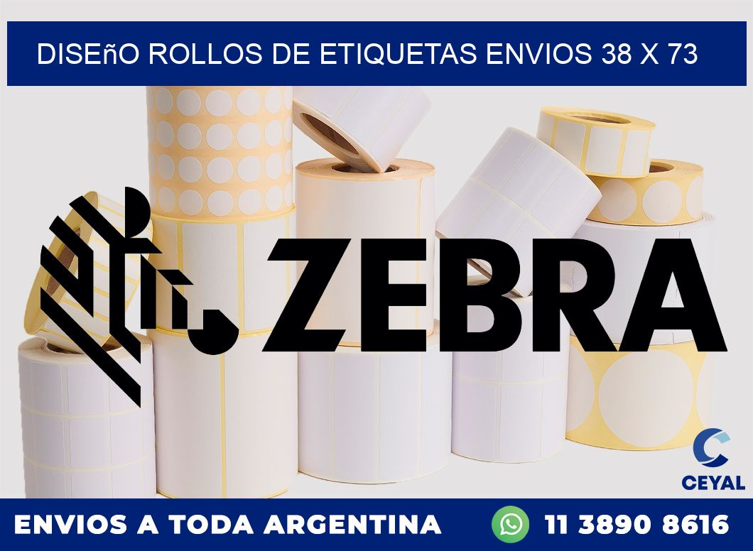 Diseño ROLLOS DE ETIQUETAS ENVIOS 38 x 73