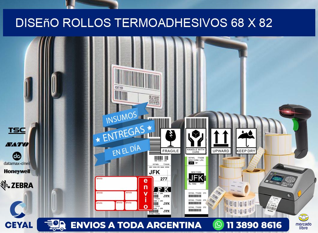 Diseño ROLLOS TERMOADHESIVOS 68 x 82